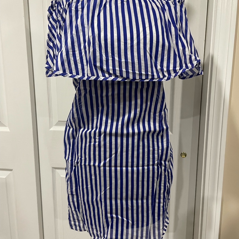 J.Crew Striped Strapless Beach Coverup